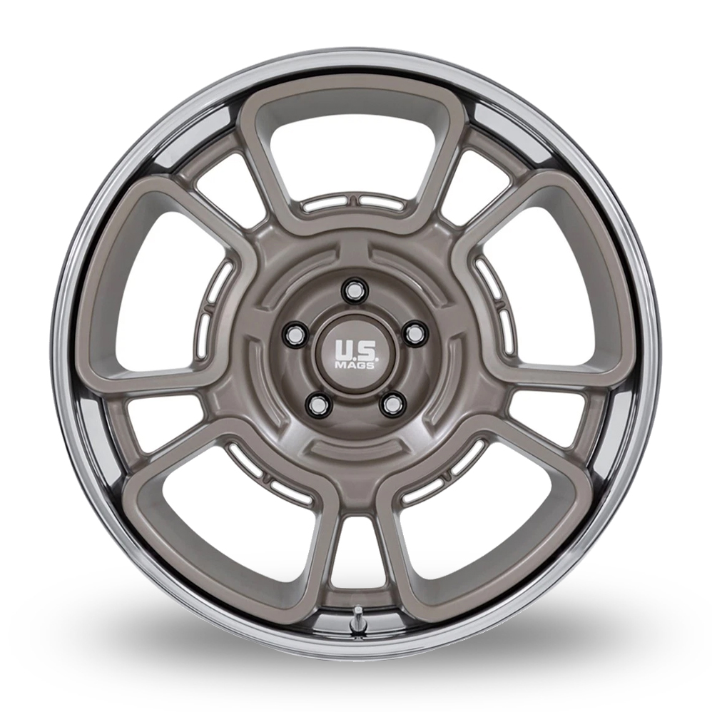20" US Mags UC147 Flagstaff (USA Warehouse) Pewter Polished Rim Alloy Wheels