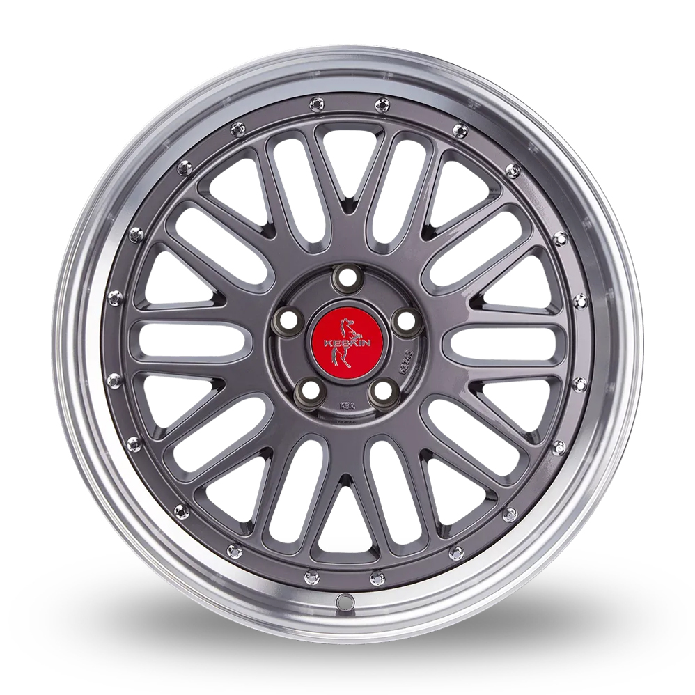 18" Keskin Tuning KT22 Titan Grey Polished Lip Alloy Wheels