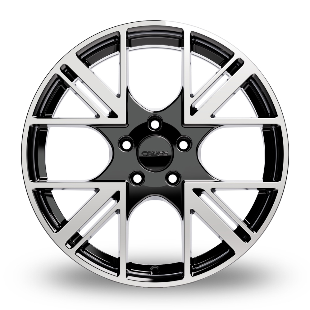 18" Cades Patriot Black Polished Alloy Wheels