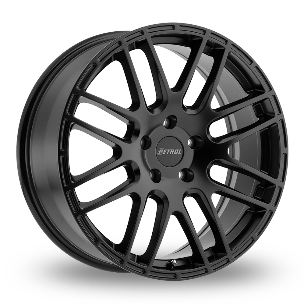 18" Petrol P6A Matt Black Alloy Wheels