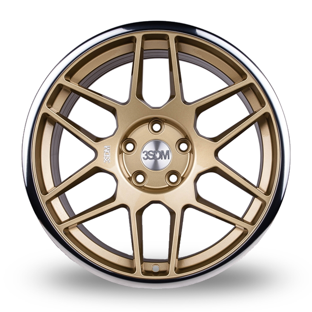 18" 3SDM 0.09-SF Gold Mirror Lip Alloy Wheels