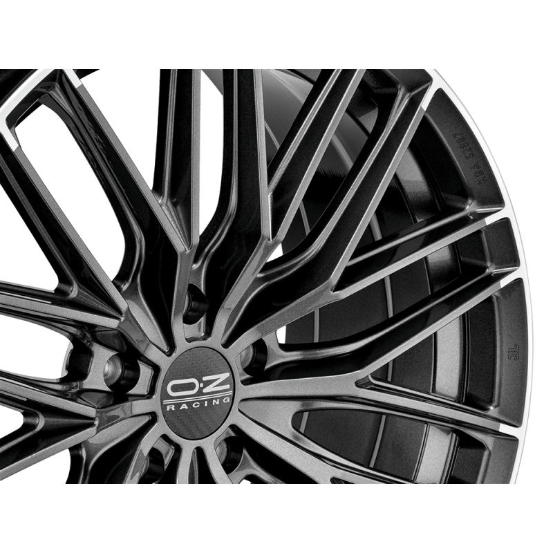 19" OZ Racing Gran Turismo HLT Star Graphite Polished Lip Alloy Wheels