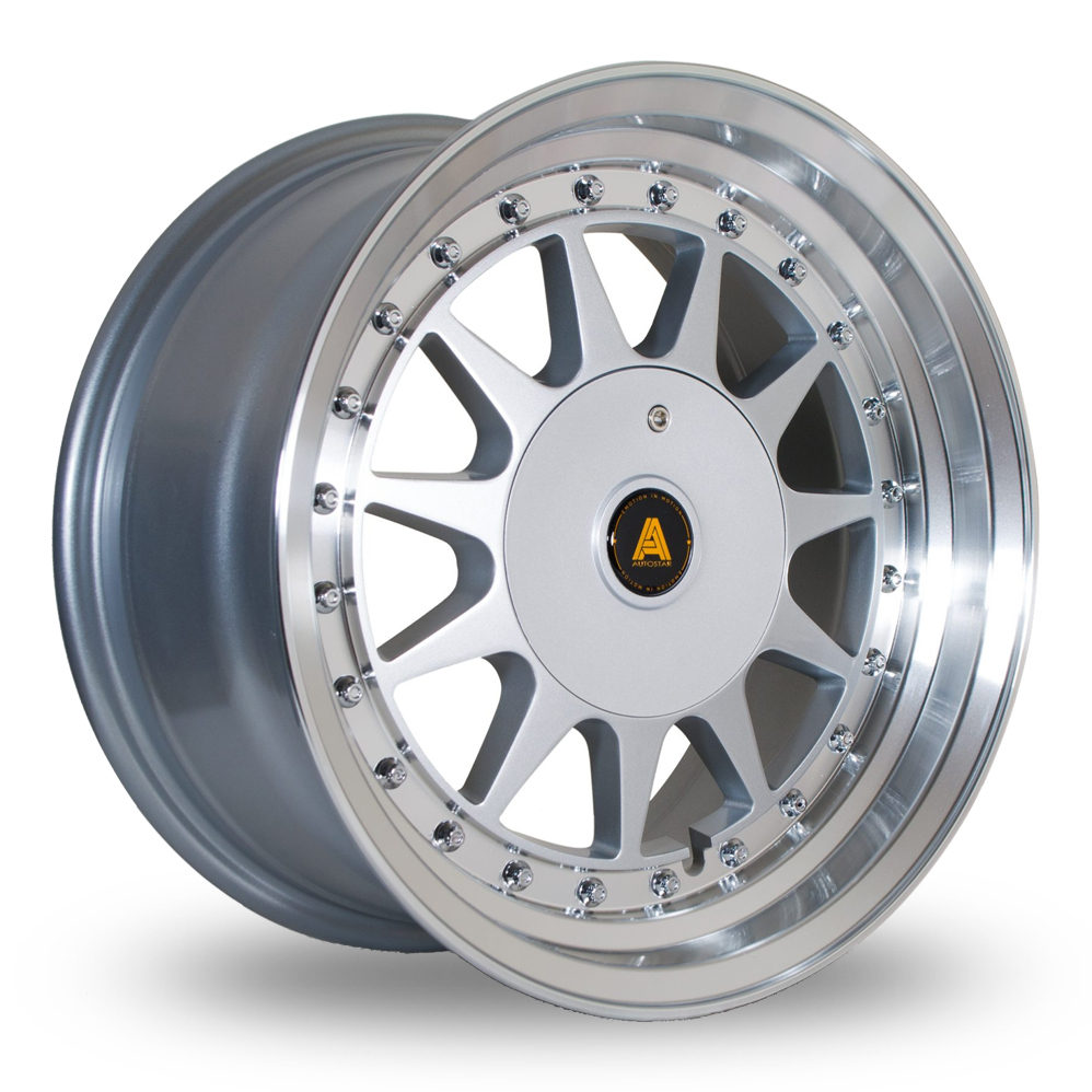 Autostar Raider Silver Polished Lip Alloy Wheels