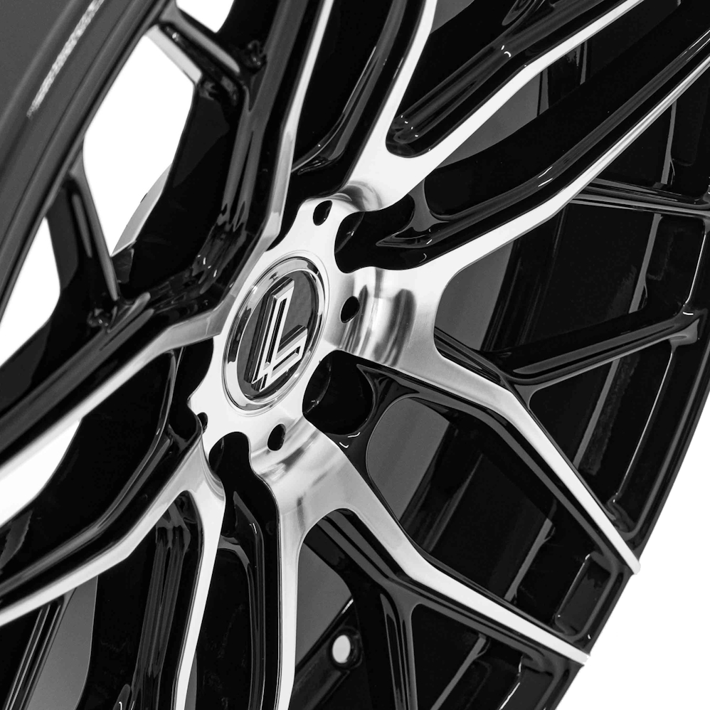 19" Lenso CQA Gloss Black Polished Alloy Wheels