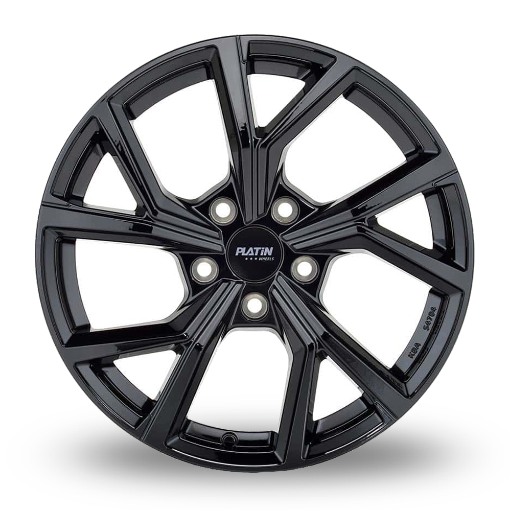 18" Platin P 115 Gloss Black Alloy Wheels