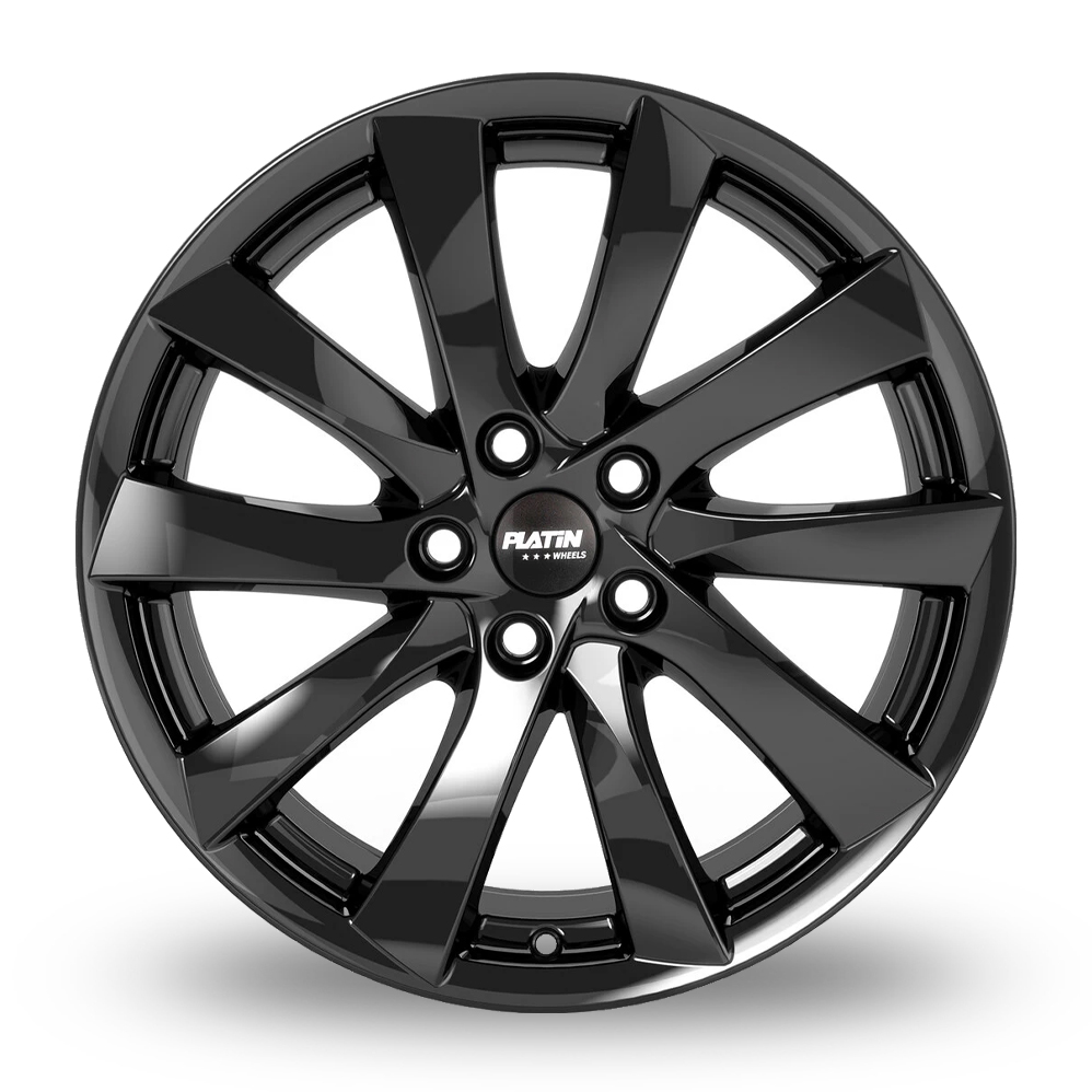18" Platin P 106 Gloss Black Alloy Wheels