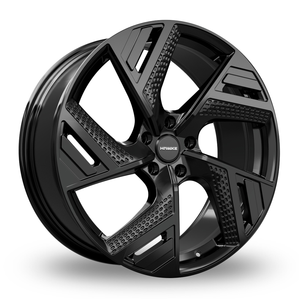 8.5x20 5-108 ET38 Hawke Valor (Black) (65.0cb) (850kg Load) Alloy Wheels