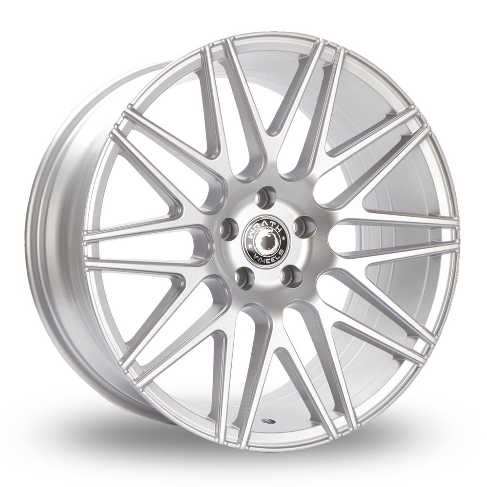 8.5x19 (Front) & 9.5x19 (Rear) Wrath WF3 Silver Alloy Wheels