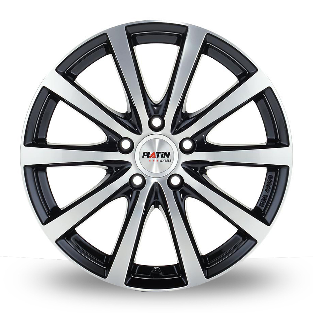 15" Platin P 69 Black Polished Alloy Wheels