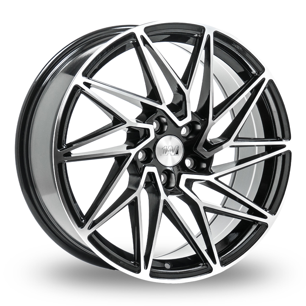 1AV ZX10 Gloss Black Polished Alloy Wheels