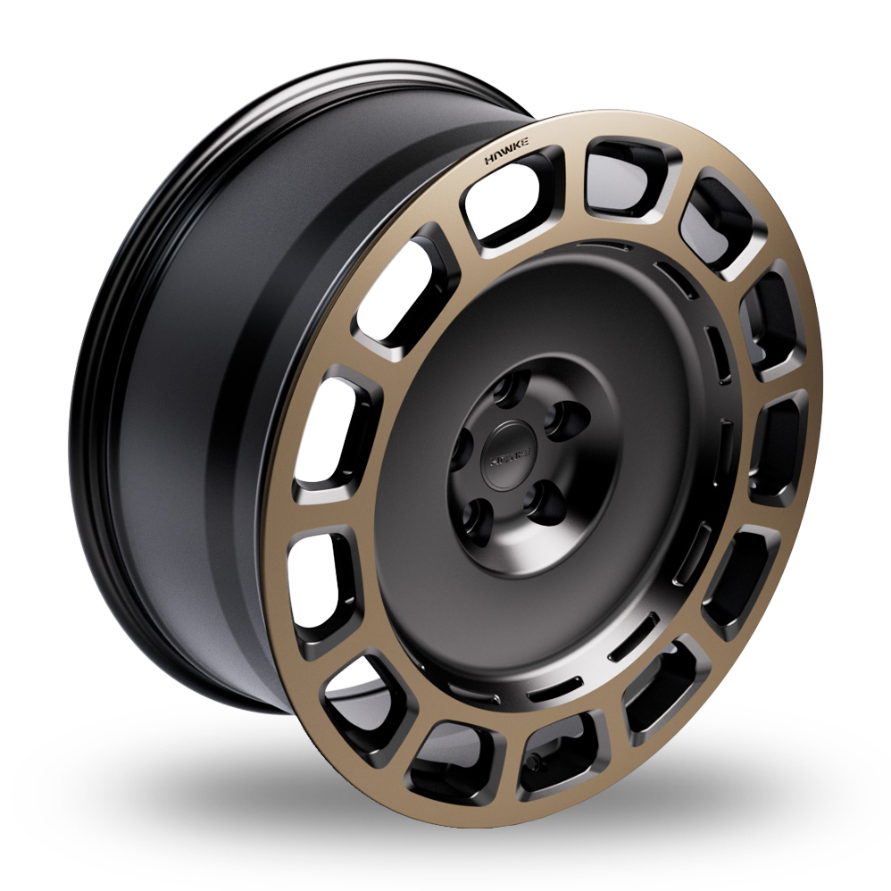 22" Hawke OCTAD Matt Black With Bronze Alloy Wheels