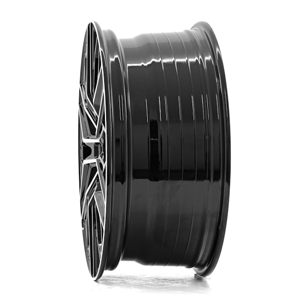 18" Axe EX48T Gloss Black Polished Alloy Wheels
