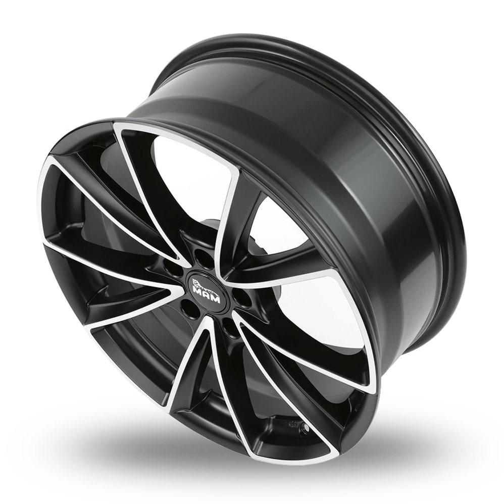 18" MAM A5 Matt Black Polished Alloy Wheels
