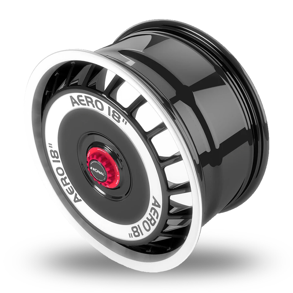 18" Ronal R50 REV-R Black Polished Alloy Wheels