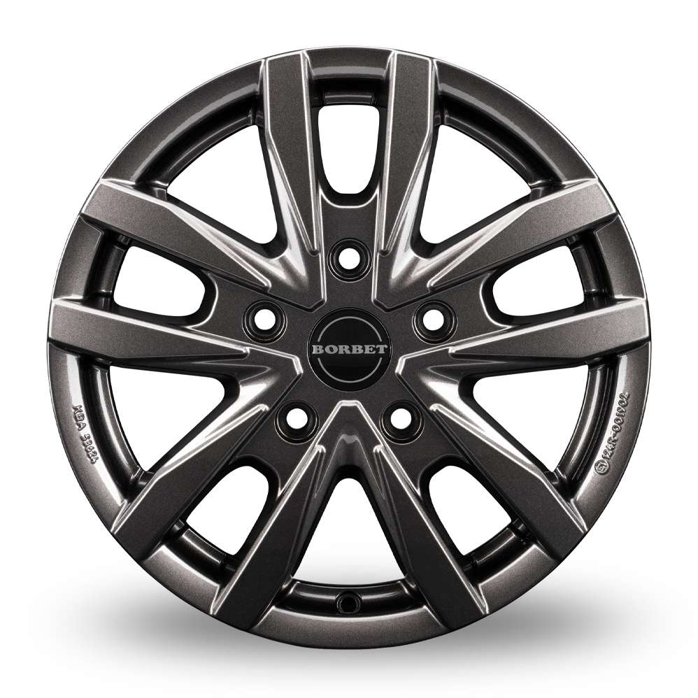 16" Borbet CW5 Gloss Anthracite Alloy Wheels
