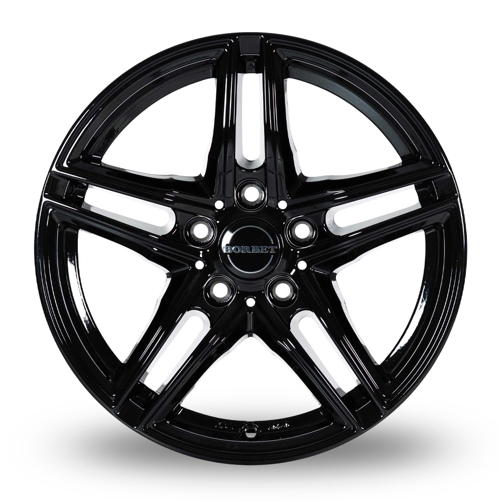 16" Borbet XR Gloss Black Alloy Wheels