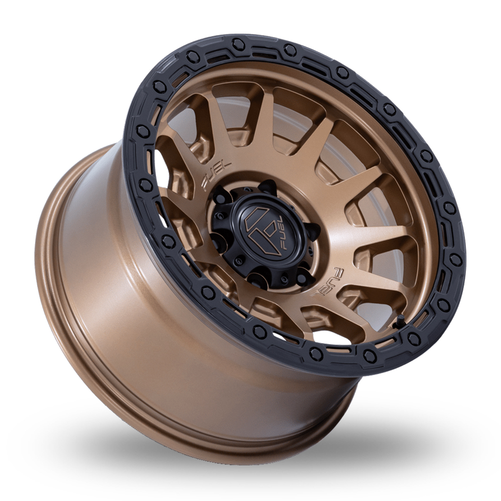 17" Fuel Off-Road FC884 Fortress Matte Bronze With Gloss Black Lip Alloy Wheels