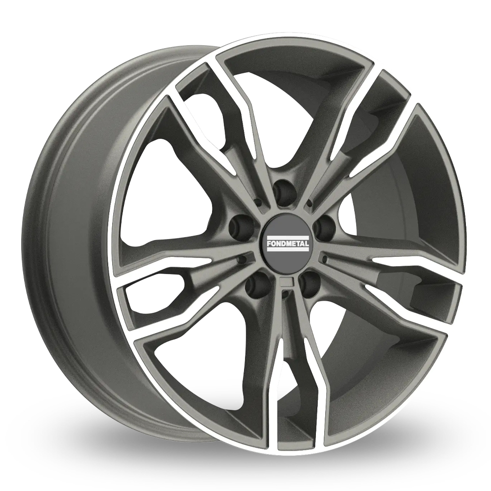 Fondmetal Alke Matt Titanium Machined Alloy Wheels