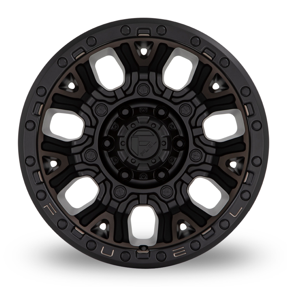 17" Fuel Off-Road D824 Traction Matte Black With Double Dark Tint Alloy Wheels