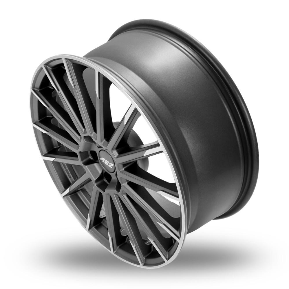 17" AEZ Atlanta Matt Graphite Polished Alloy Wheels