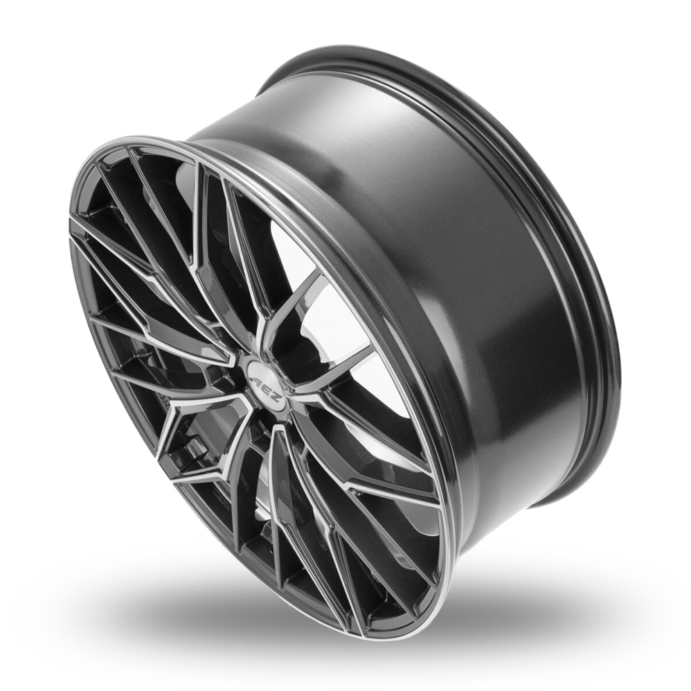 18" AEZ Porto Gunmetal Polished Alloy Wheels