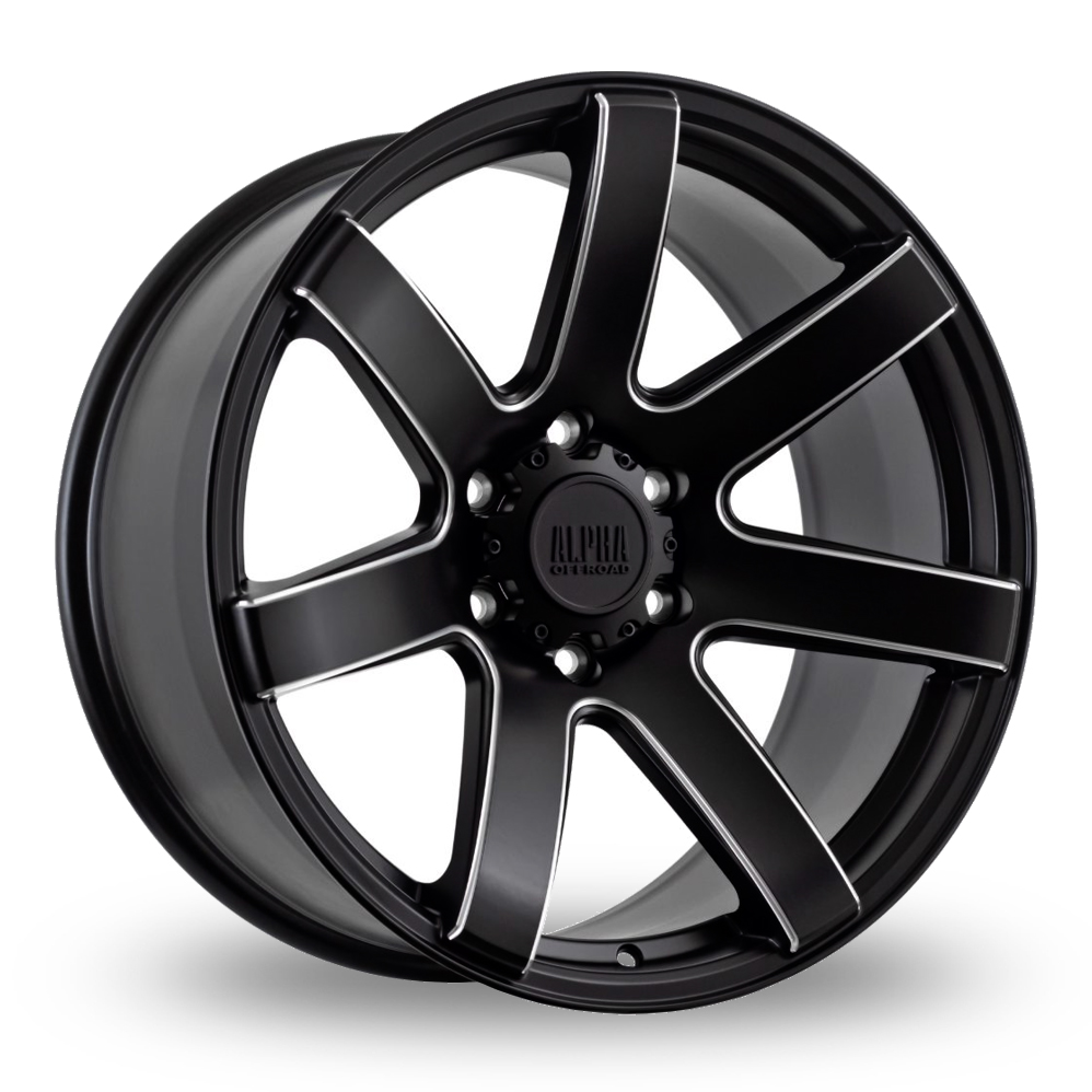 Alpha Off-Road Gauntlet Satin Black Milled Alloy Wheels