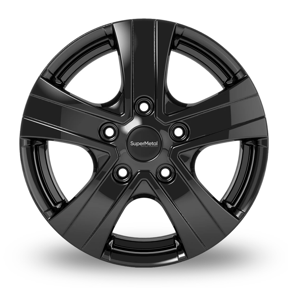15" SuperMetal Hammer Gloss Black Alloy Wheels
