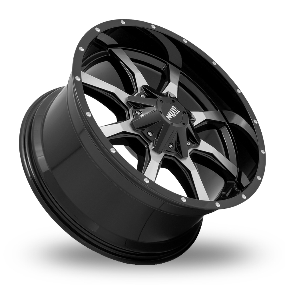 18" Moto Metal MO970 Gloss Black With Machined Face Alloy Wheels
