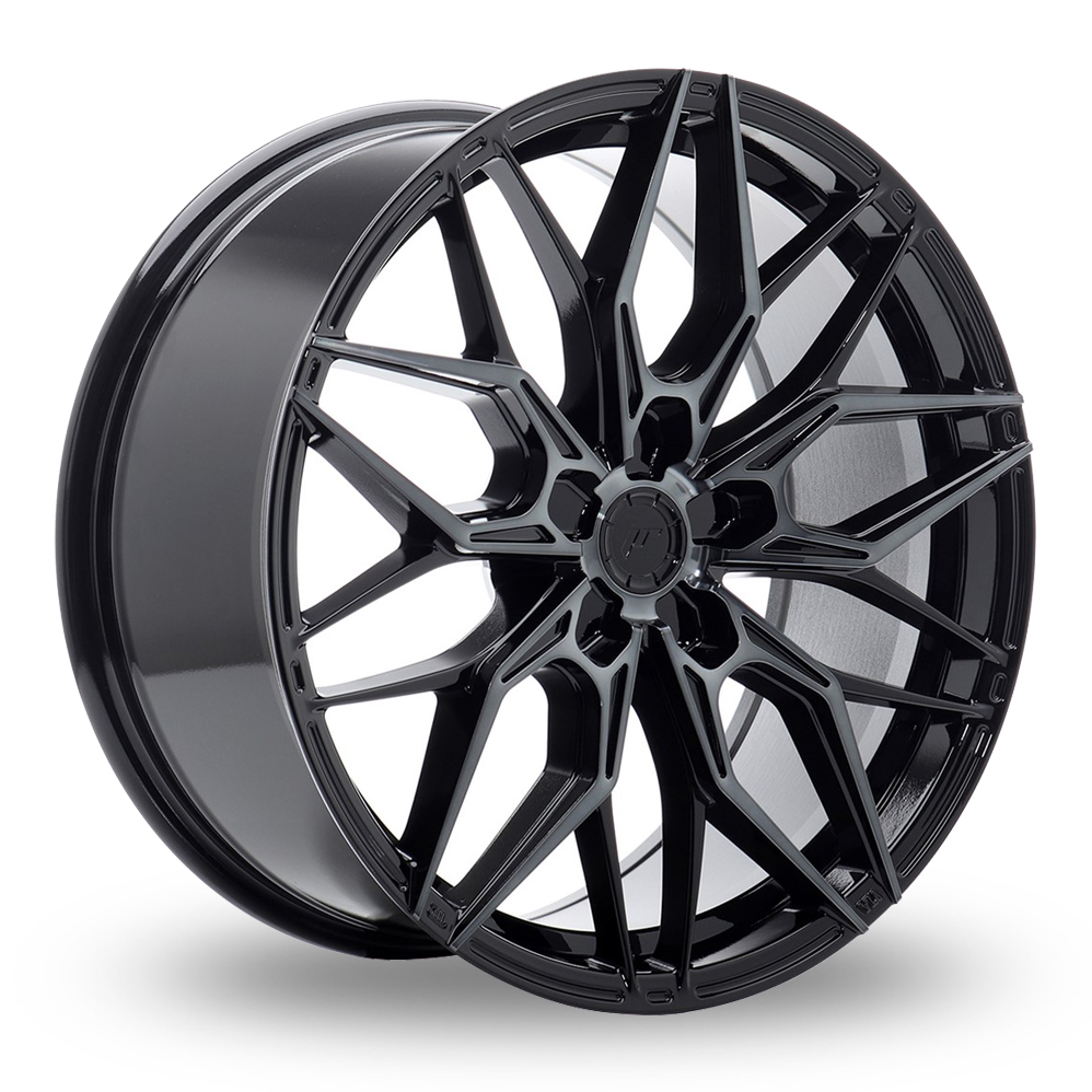 Japan Racing JR46 (8x19) (Custom Fitment) Black Machined Tinted Face Alloy Wheels