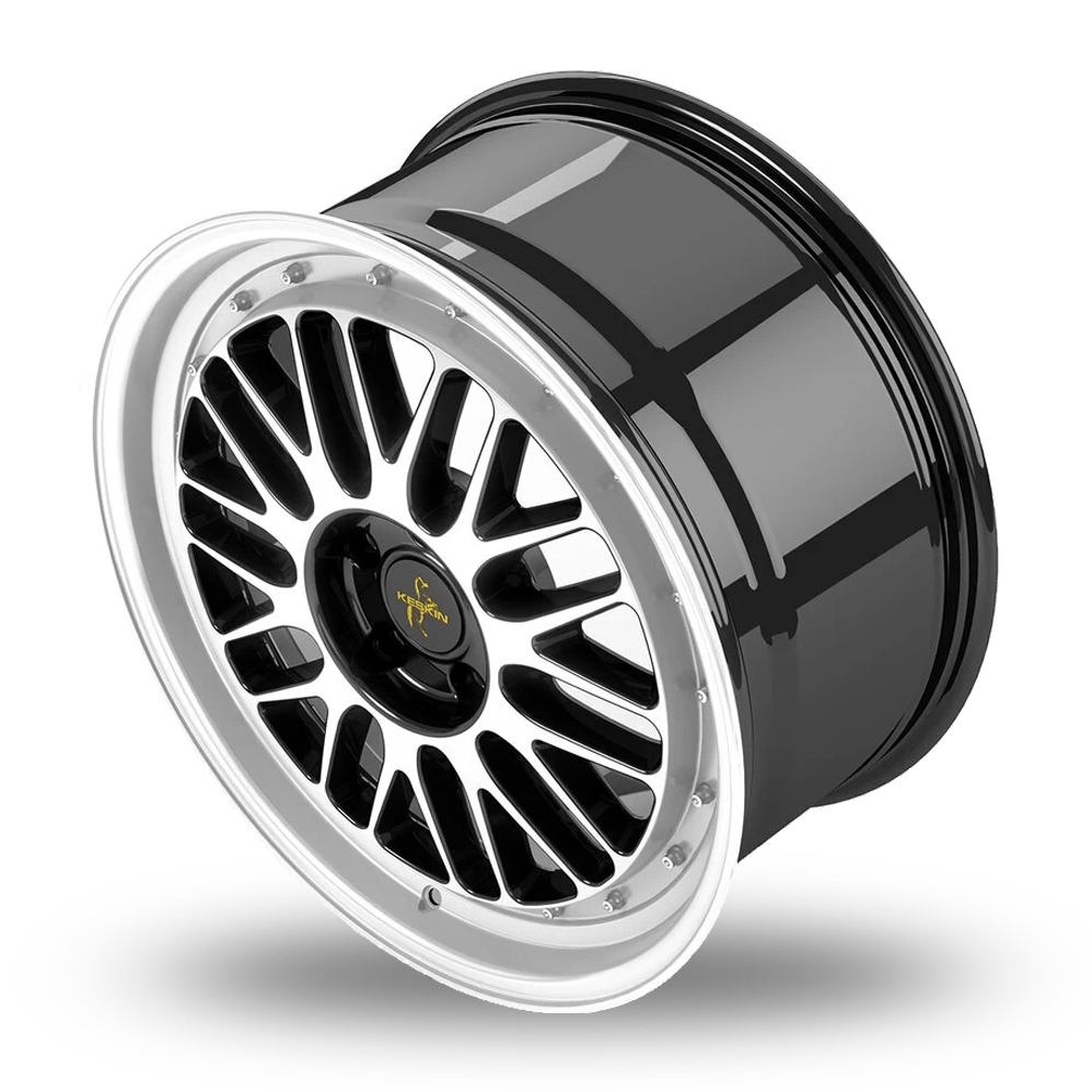 19" Keskin Tuning KT22 Black Polished Alloy Wheels