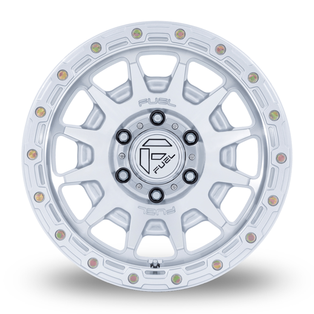 18" Fuel Off-Road FC884 Fortress Gloss Silver With Machined Face Alloy Wheels