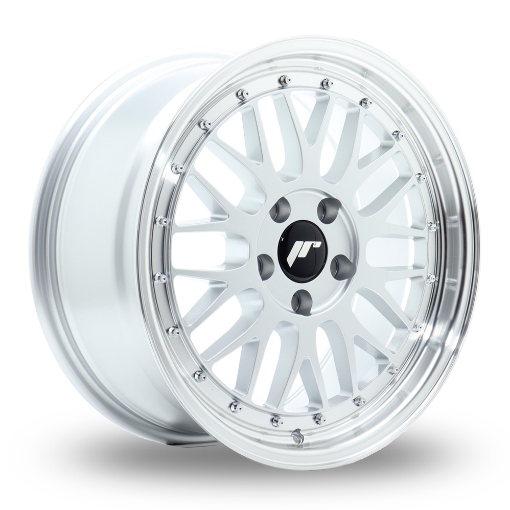 Japan Racing JR23 (8x17) Hyper Silver Machined Lip Alloy Wheels