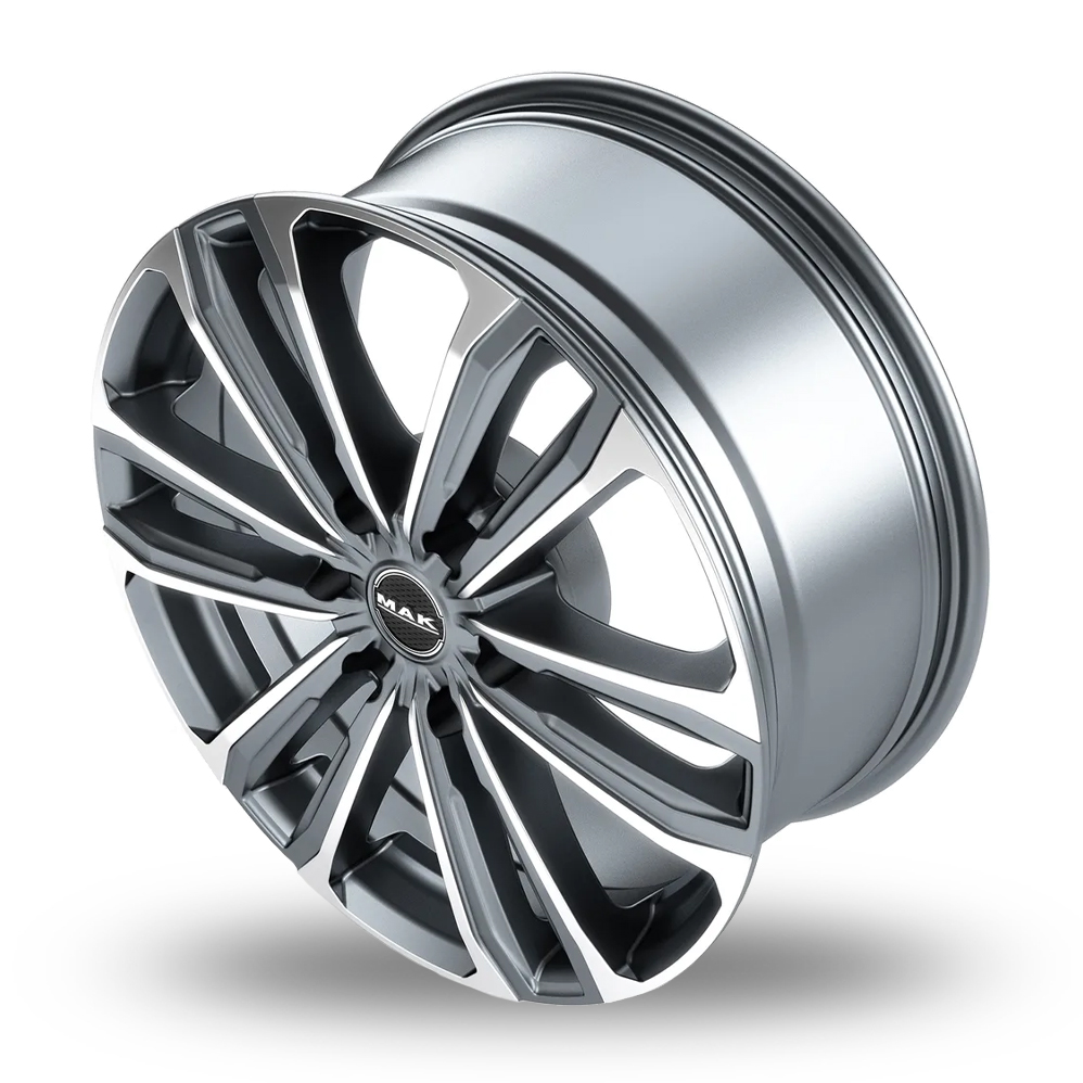 17" MAK Safari 6 Gunmetal Mirror Alloy Wheels
