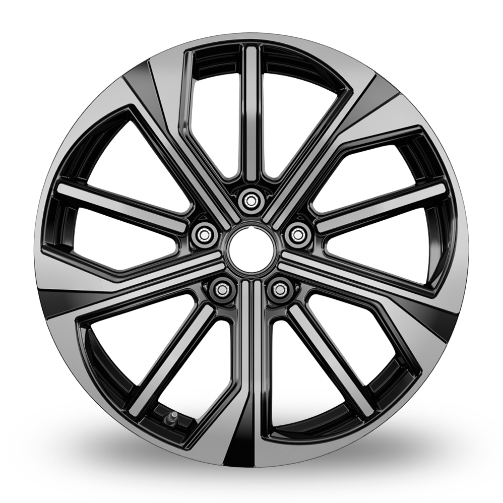 18" RC Design RE7 Gloss Black Polished Alloy Wheels