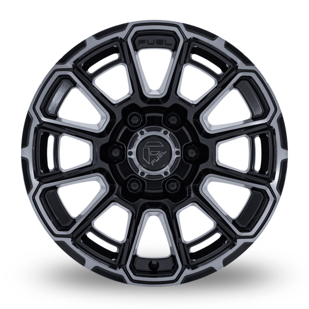 17" Fuel Off-Road FC910 Foxhound (USA Warehouse) Gloss Black Dark Tinted Clear Alloy Wheels