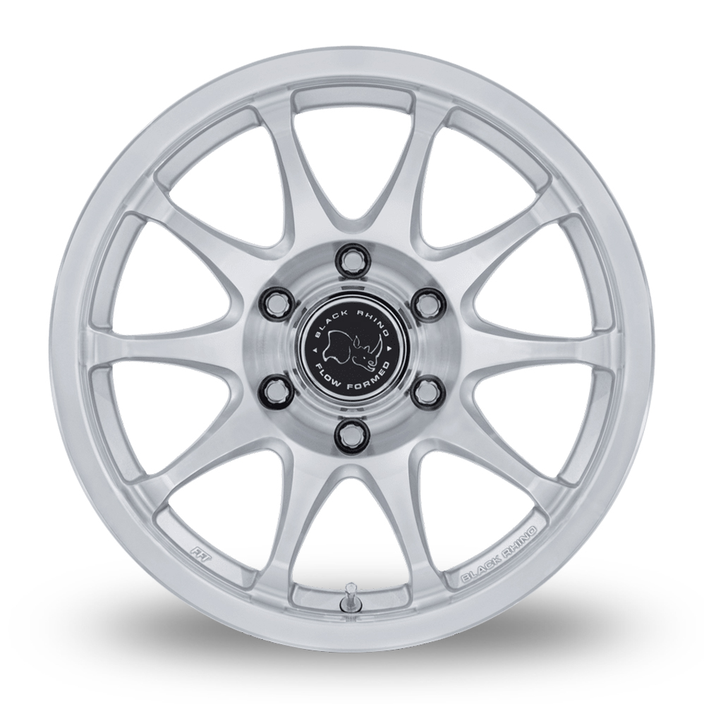17" Black Rhino BR038 Ronin (USA Warehouse) Gloss Silver With Machined Face Alloy Wheels