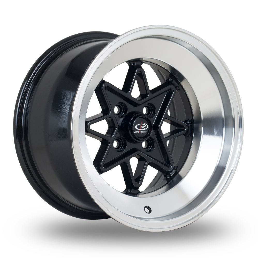 Rota Hachi Black Polished Alloy Wheels