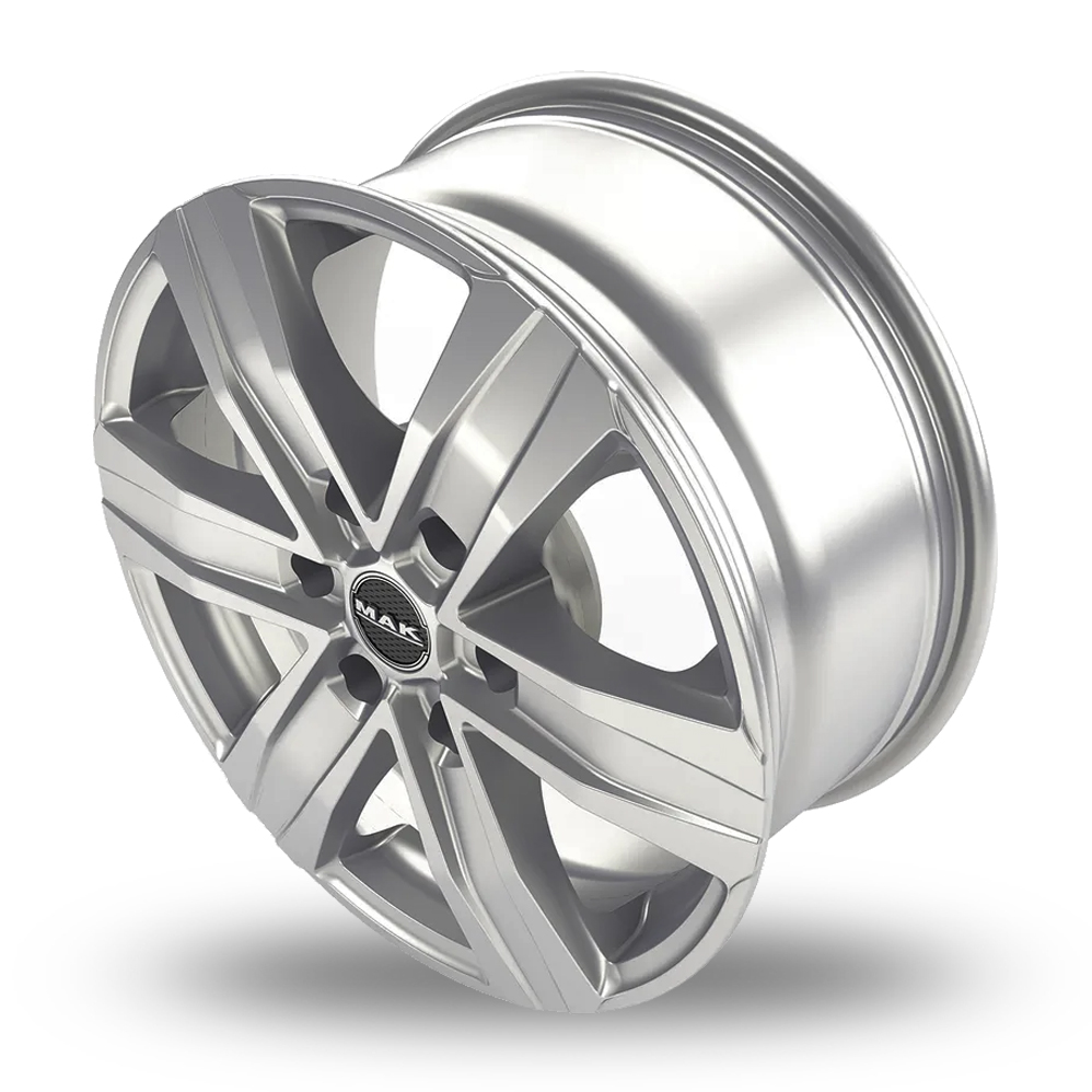18" MAK Stone 6 Silver Alloy Wheels