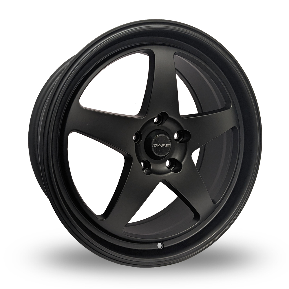 8x18 5x112 ET42 Dare F7 (Satin Black) (73.1cb) (700kg Load) ***Front Staggered*** Alloy Wheels