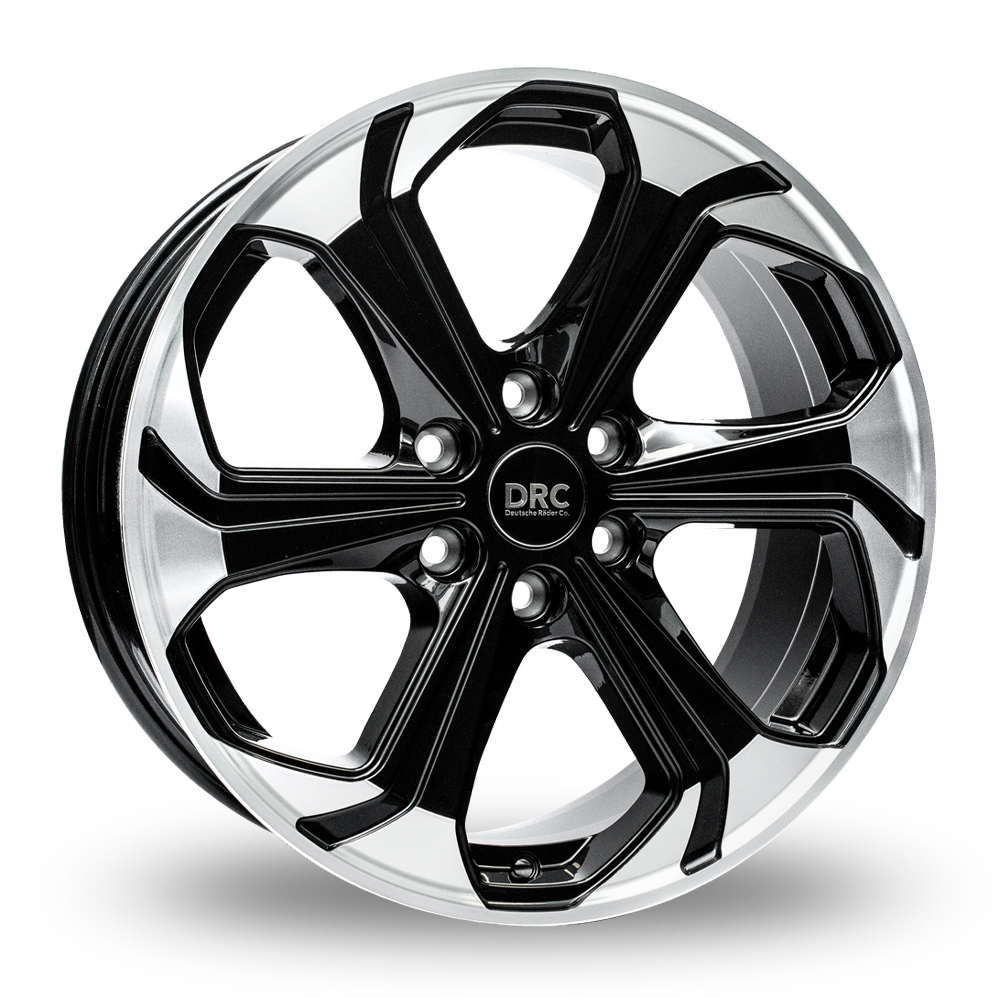 DRC Sport-6 Black Half Polished Alloy Wheels