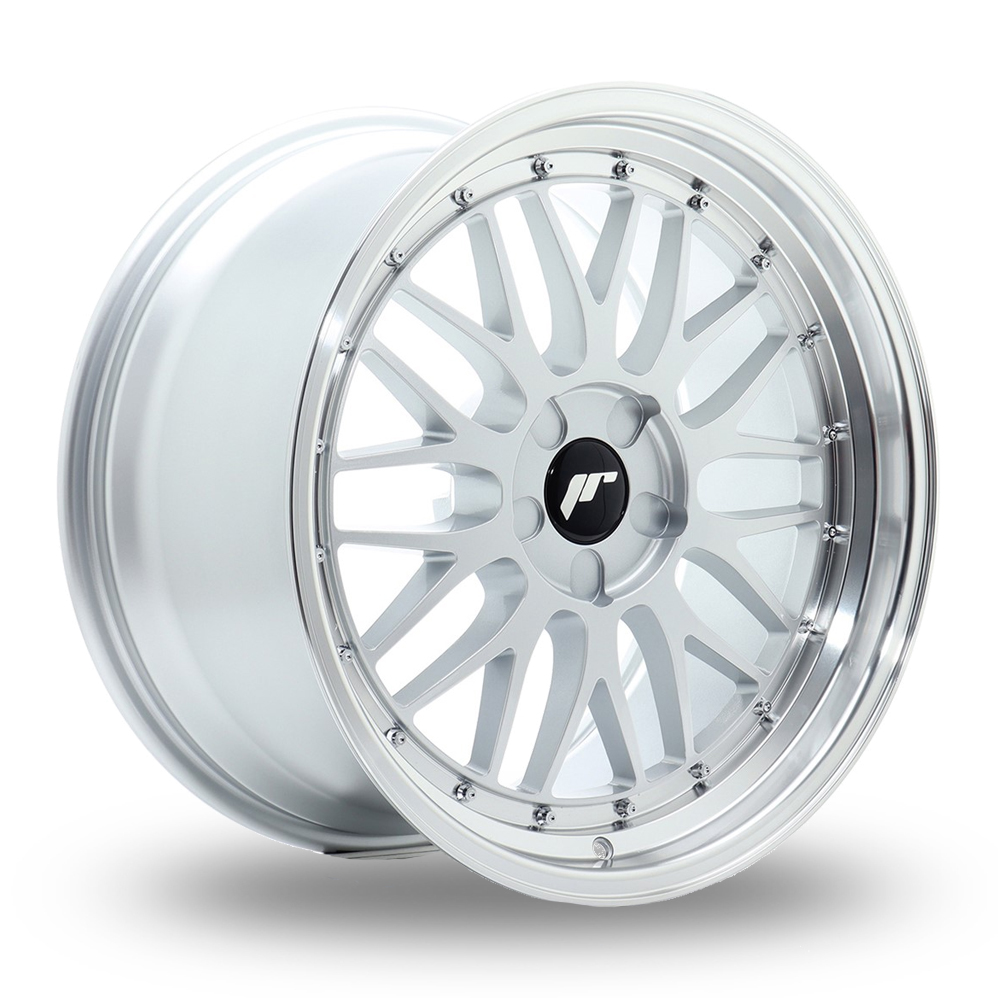 Japan Racing JR23 (9.5x19) (Custom Fitment) Hyper Silver Machined Lip Alloy Wheels