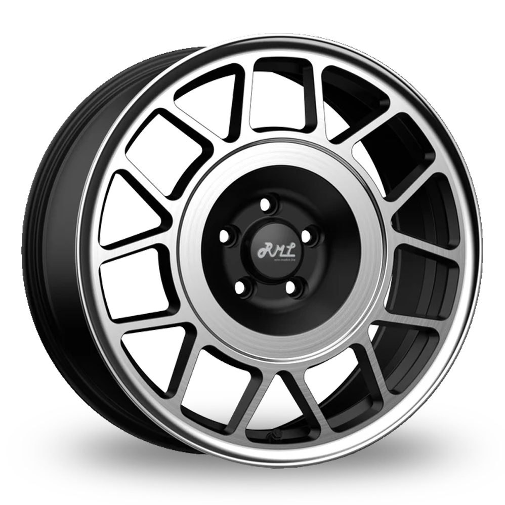 RML Wheels Snowflake Black Polished Alloy Wheels