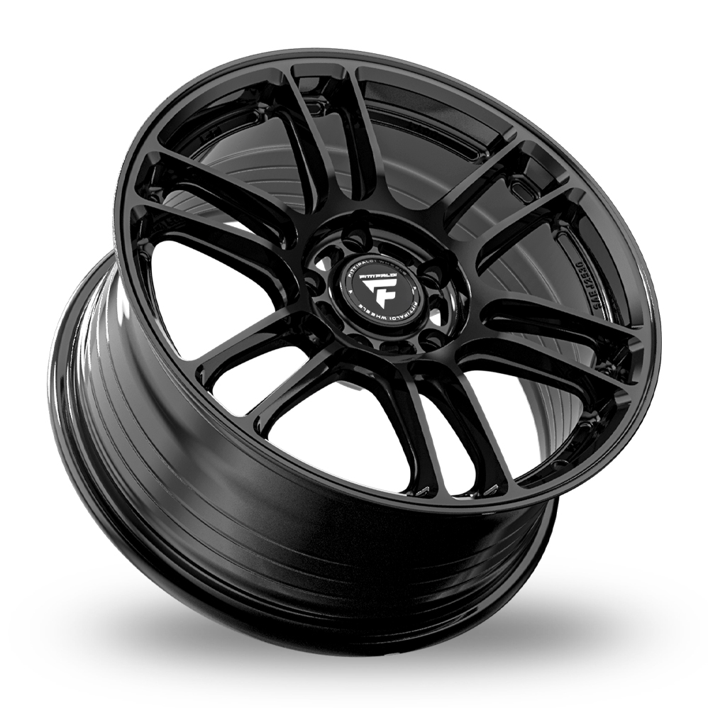 18" Fondmetal FS368 Fittipaldi Gloss Black Alloy Wheels