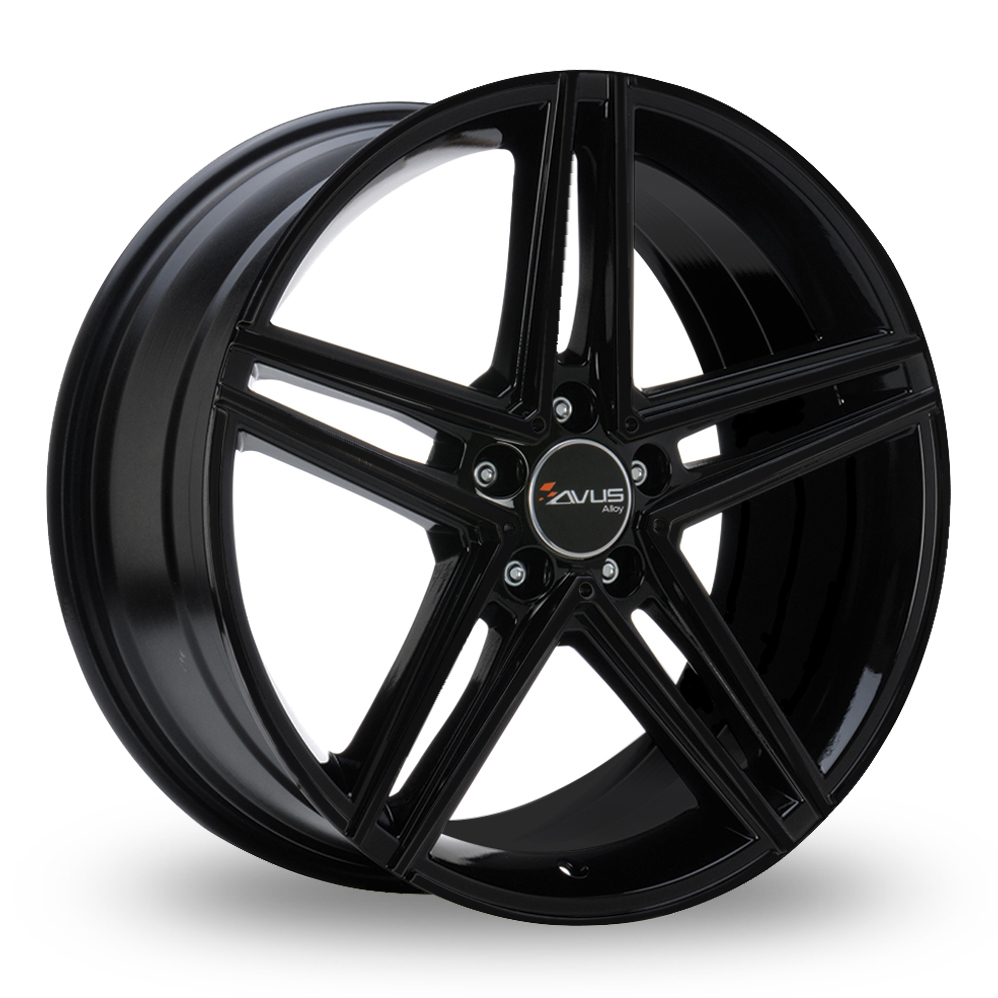 8.5x19 (Front) & 9.5x19 (Rear) Avus Racing AC-515 (Special Offer) Gloss Black Alloy Wheels