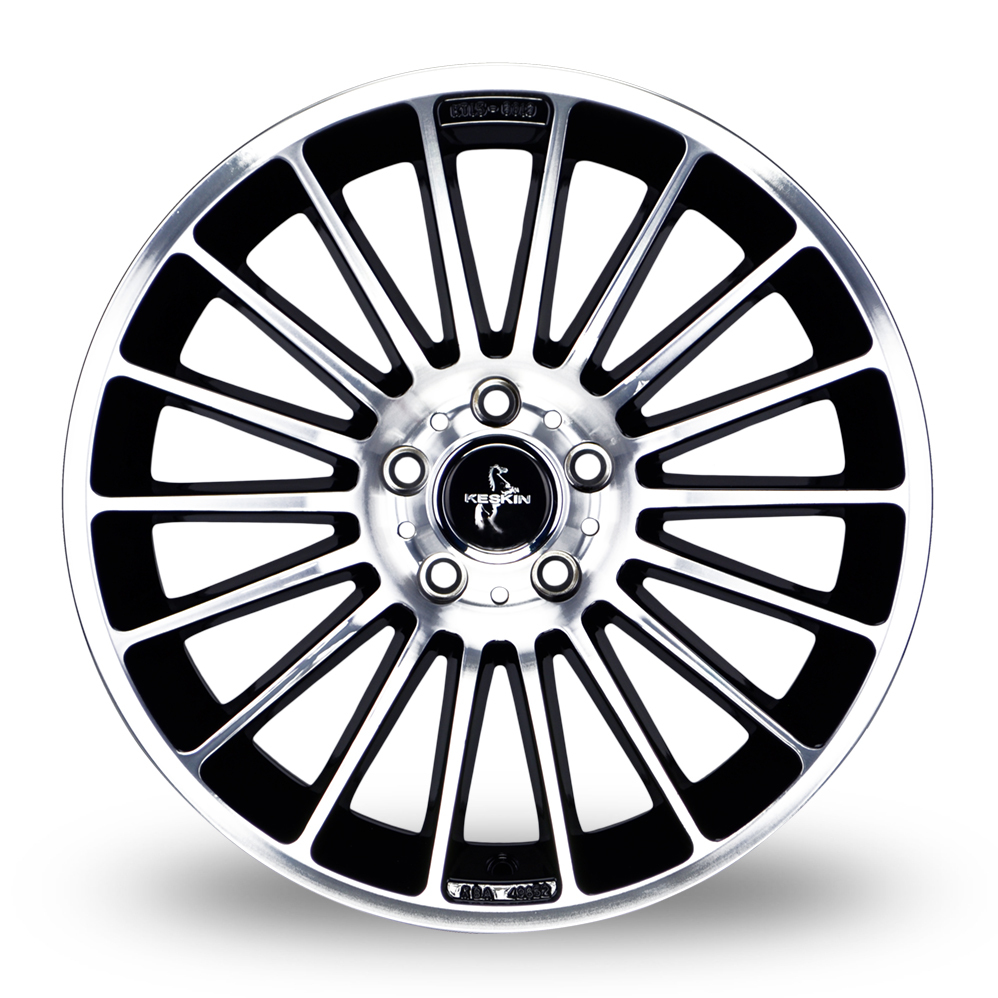 18" Keskin Tuning KT15 Black Polished Alloy Wheels
