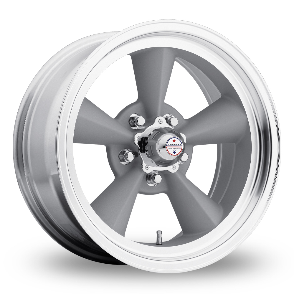 American Racing Vintage VN309 TT O (USA Warehouse) Vintage Silver With Machined Lip Alloy Wheels