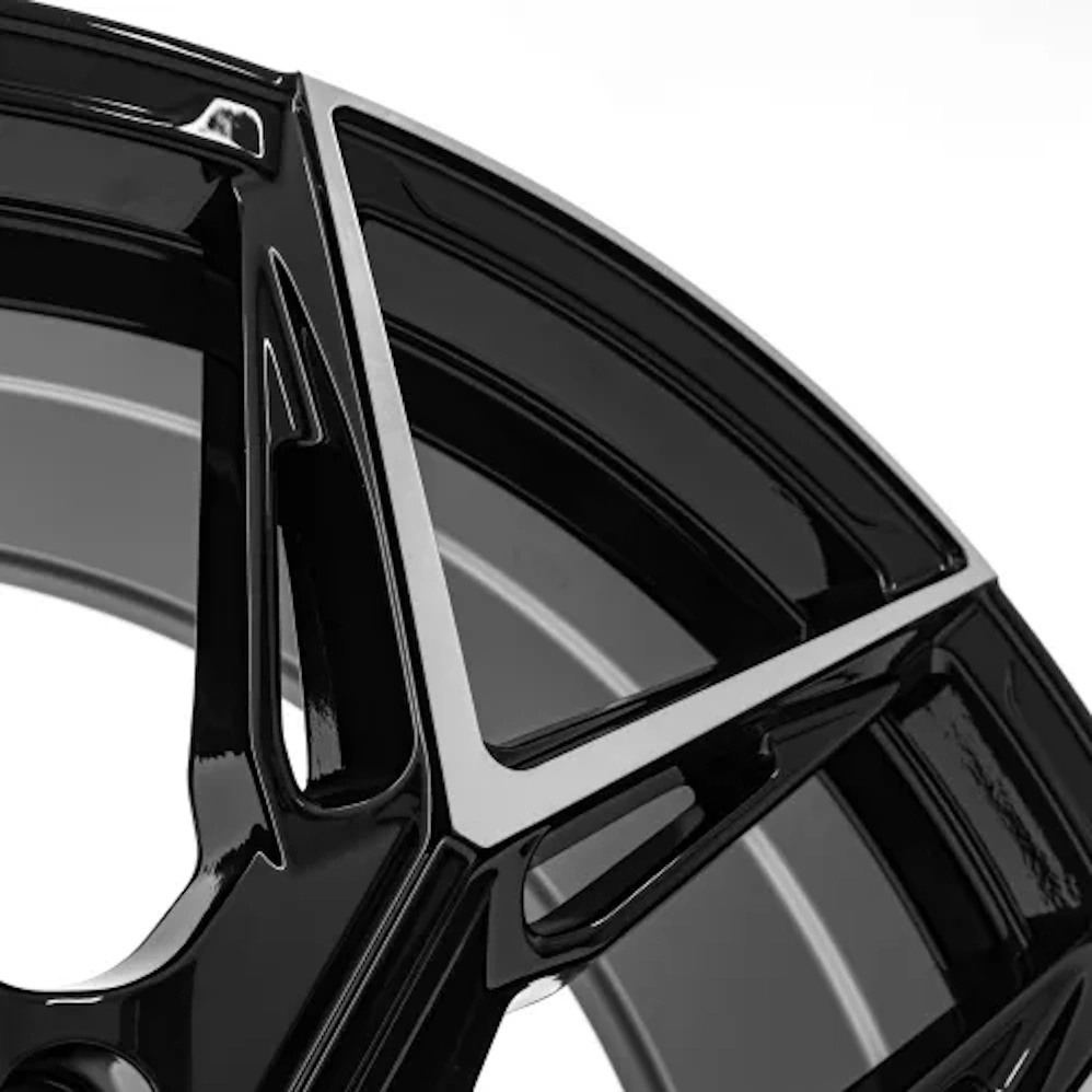 20" Axe EX47T Gloss Black Polished Alloy Wheels