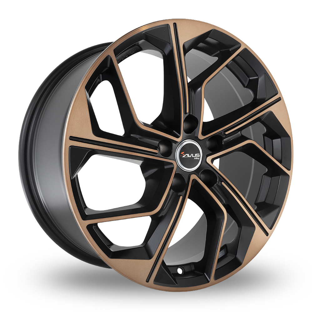 Avus Racing AC-522 Black Copper Polished Alloy Wheels