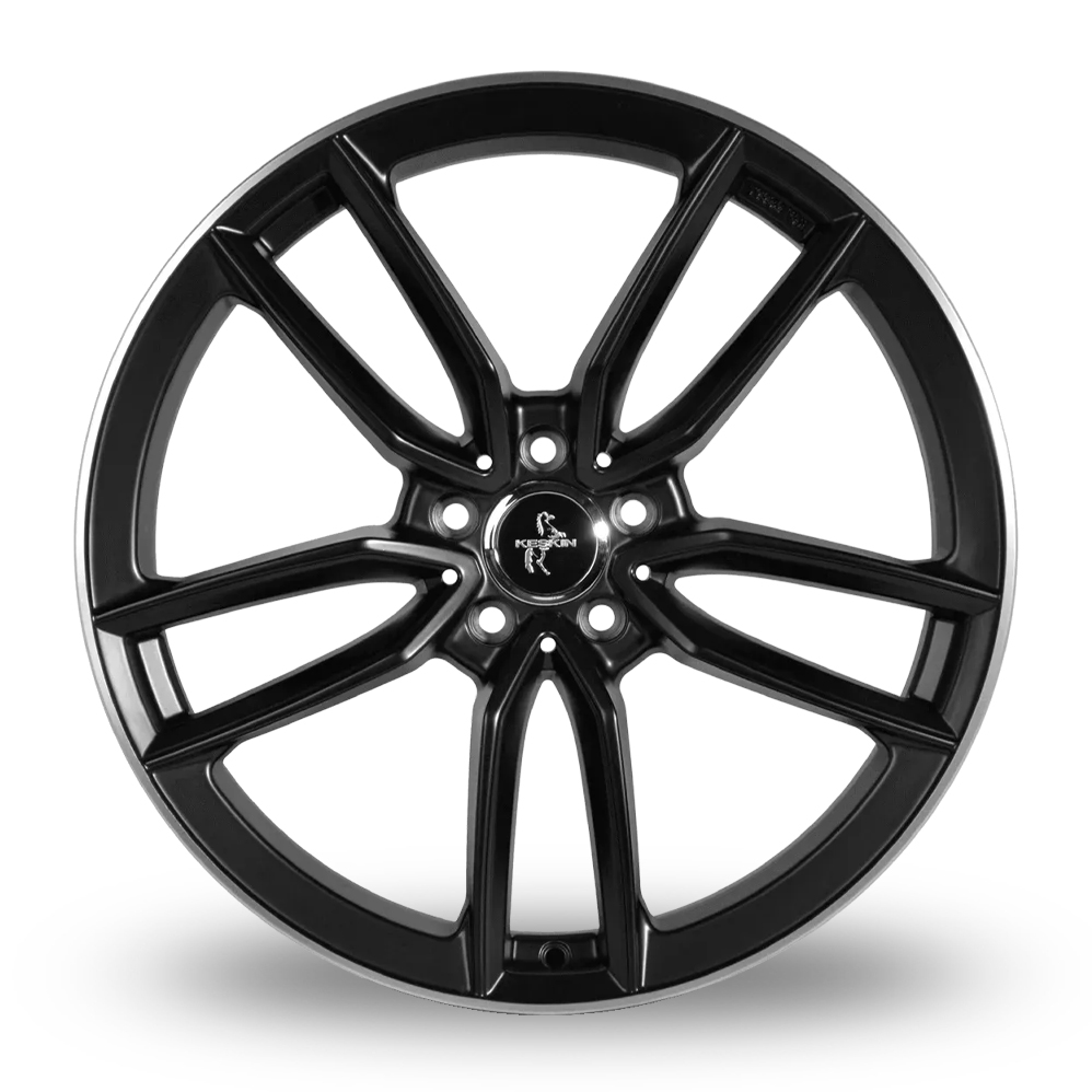 20" Keskin Tuning KT21 Matt Black Polished Lip Alloy Wheels