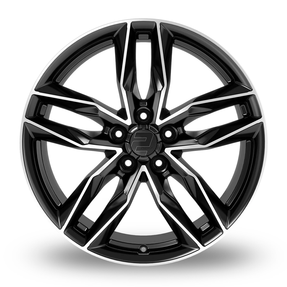 18" 2DRV WH40 Black Machined Alloy Wheels
